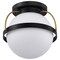 Nuvo Lakeshore 1-Light Small Flush Matte Black & Natural Brass White Opal Glass 60/7770 - alternate 6